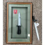 SKS BAYONET & A FRAMED FAUX SA80 BAYONET DIARAMA -2-