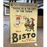 ENAMEL SIGN "BISTO, WHERE BISTO GRAVY'S RICH & BROWN" 52 X 35.