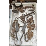 HAY HOOKS, CHAINS, SHEEP SHEARERS,