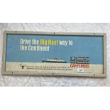 FRAMED POSTER " DRIVE THE BIG FLEET WAY TO THE CONTINENT, BRITISH RAIL, FRENCH RAIL, CAR FERRY" 28.