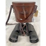 PAIR OF JAPANESE 7 X 50 BINOCULARS IN A LEATHER CASE Condition Report: A clear image