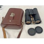 PAIR OF CARL ZEISS JENA BINOCULARS, DDR 7085374, WITH CARRY CASE.