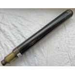 J P CATTS LONDON DAY OR NIGHT SINGLE DRAW BRASS TELESCOPE