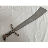 ORNAMENTAL SWORD WITH LARGE 48CM LONG BLADE WITH A CAST EAGLE HEADED GRIP