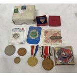 JOHN M STUART SPECIAL CONSTABLE FAITHFUL SERVICE MEDAL, 1953 CORONATION MEDAL AND BADGE,