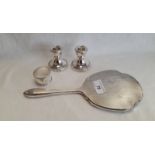 2 SILVER DWARF CANDLESTICKS,