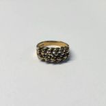 9CT GOLD WEAVE RING - 2.