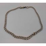 9CT GOLD CURB LINK CHAIN - 26.