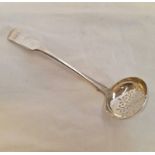 19TH CENTURY SCOTTISH PROVINCIAL SILVER FIDDLE PATTERN SIFTER LADLE BY ALEXANDER CAMERON,