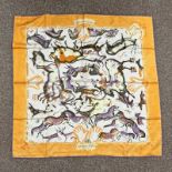 HERMES PREMIERES MAINS SILK SCARF - 89 X 89 CM,