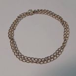 9CT GOLD CURB LINK CHAIN NECKLACE - 78CM LONG, 42.