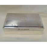 SILVER OBLONG JEWELLERY BOX,