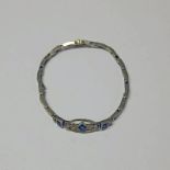 ART DECO SAPPHIRE & DIAMOND SET EXPANDING BRACELET,