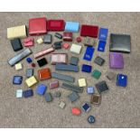 LARGE SELECTION OF VARIOUS JEWELLERY BOXES INCLUDING RING, NECKLACE, BANGLE,