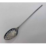 18TH CENTURY MOTE STYLE SPOON WITH PIERCED WORK BOWL,