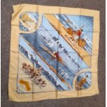 HERMES GRONLAND SILK SCARF - 89 X 89 CM.