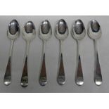 SET OF 6 18TH CENTURY SCOTTISH PROVINCIAL SILVER TEASPOONS BY JAMES ERSKINE,