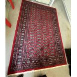 MIDDLE EASTERN STYLE RED & CREAM CARPET