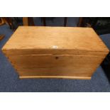 PINE KIST WITH FITTED 2 DRAWER INTERIOR,