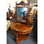 LATE 19TH CENTURY MAHOGANY DUCHESS DRESSING TABLE WITH MIRROR 92 CM WIDE