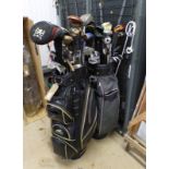 GOOD SELECTION OF GOLF CLUBS IN 2 GOLF BAGS