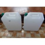 2 PLASTIC WATER CANS WITH TAPS