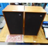 PAIR OF WHARFEDALE XP SERIES SPEAKERS IN TEAK CASES WITH BOOKLET.