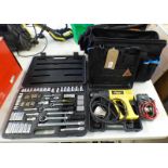 STANLEY SOCKET WRENCH SET, MAC ALLISTER TOOL BAG & CONTENTS OF TOOLS ETC.