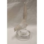 GLASS BIRD WITH ENGRAVED MARK LALIQUE, FRANCE,