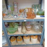 VARIOUS STONEWARE JARS,