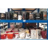 LARGE SELECTION WHISKY JUGS ETC OVER 2 SHELVES