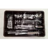6 PLACE SETTING OF SILVER PLATED CUTLERY AND 2 SERVING SPOONS