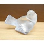 GLASS BIRD BY LALIQUE SIGNED LALIQUE FRANCE TO BASE