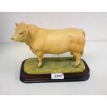 BORDER FINE ARTS CHAROLAIS BULL Condition Report: Label to bottom - L112 Charolais