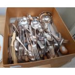 EXCELLENT SELECTION OF SILVER PLATED CUTLERY INCLUDING LADLES,