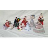 5 ROYAL DOULTON FIGURES INCLUDING STORYTIME HN3695, HOME AGAIN HN2167, BALLOON MAN HN1954,