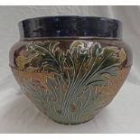 LARGE DOULTON STYLE POTTERY FLOWER POT - 32 CM TALL