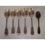 6 SILVER TEASPOONS,