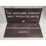 BRASS PLAQUE THE DISTILLER COMPANY (MALT PRODUCTS) LIMITED REGISTERED OFFICE SIGN 24 X 53 CM,