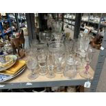 EXCELLENT SELECTION OF 19TH & 20TH CENTURY GLASSES, WINE POURERS,