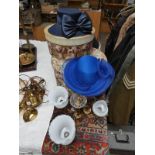LADIES HATS FROM MITZI LORENZ, NIGEL RAYMONT, ETC IN FLORAL PATTERN HAT BOXES,