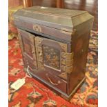 LACQUERED ORIENTAL JEWELLERY BOX WITH DRAWERS & LIFT-UP LID, 23.