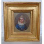 GILT FRAMED PORTRAIT OF MARY, QUEEN OF SCOTS, ENGRAVED TO REVERSE. 12.