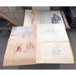 FROM THE STUDIO OF ALBERTO MORROCCO SELECTION OF PENCIL SKETCHES, STUDIES,