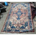 RED & BLUE MIDDLE EASTERN CARPET,