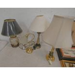 ORIENTAL PORCELAIN TABLE LAMP & 3 OTHERS