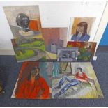 SELECTION OF UNFRAMED OIL ON BOARD PAINTINGS FROM THE STUDIO OF MORROCCO, TO INCLUDE; LISA MORROCCO,