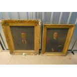 2 GILT FRAMED OILOGRAPH PORTRAITS OF A LADY 75 X 54 CM,