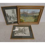 R BURNS, BEN NEVIS FROM BANAVIE, SIGNED, FRAMED OIL PAINTING, 29 CM X 39CM,