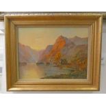 DAVID WATT, ON THE TEITH, SIGNED, GILT FRAMED OIL PAINTING,